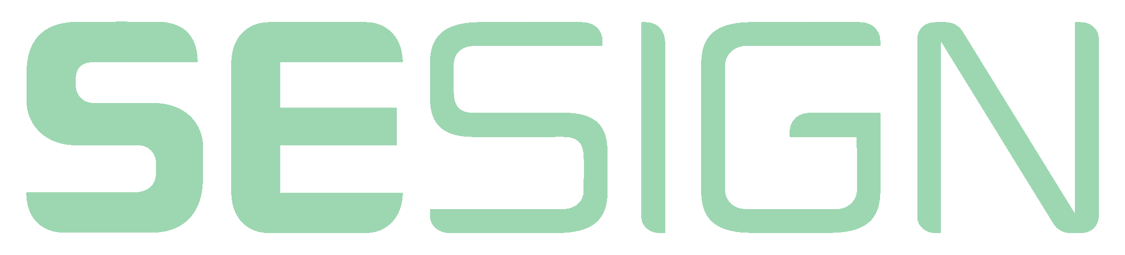 SESIGN logotype - gif green